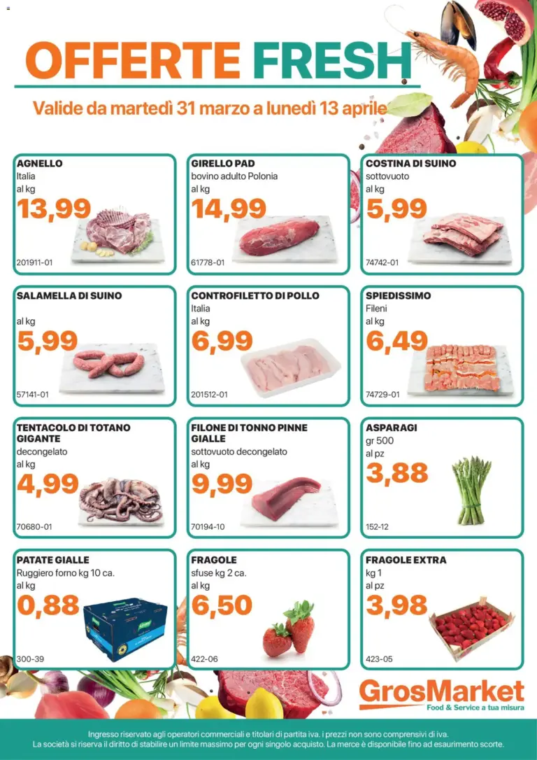 Sogegross volantino 31 marzo a 13 aprile OFFERTE FRESH