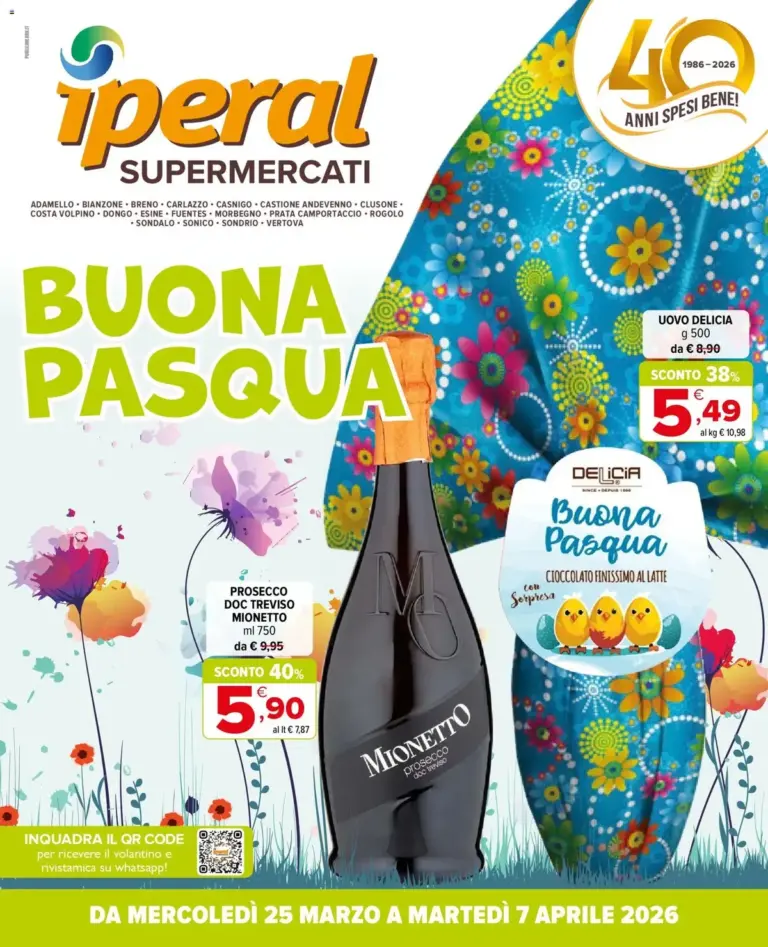 Iperal volantino dal 25.03.2026 – Offerte Pasquali da Mercoledì