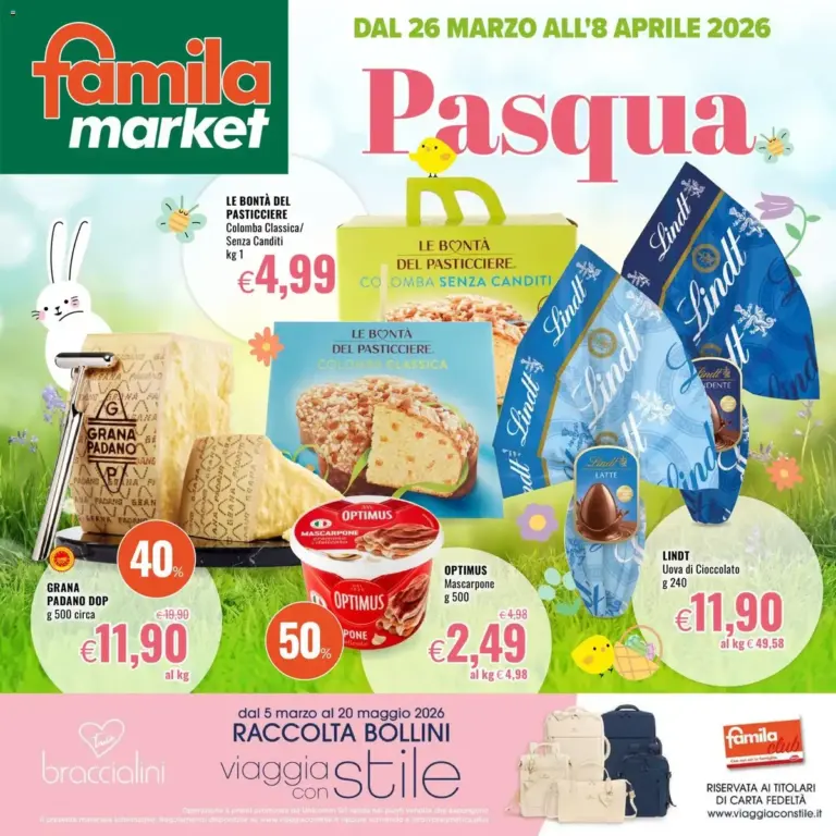 Famila volantino dal 26.03.2026 – Grandi Offerte Pasqua Market