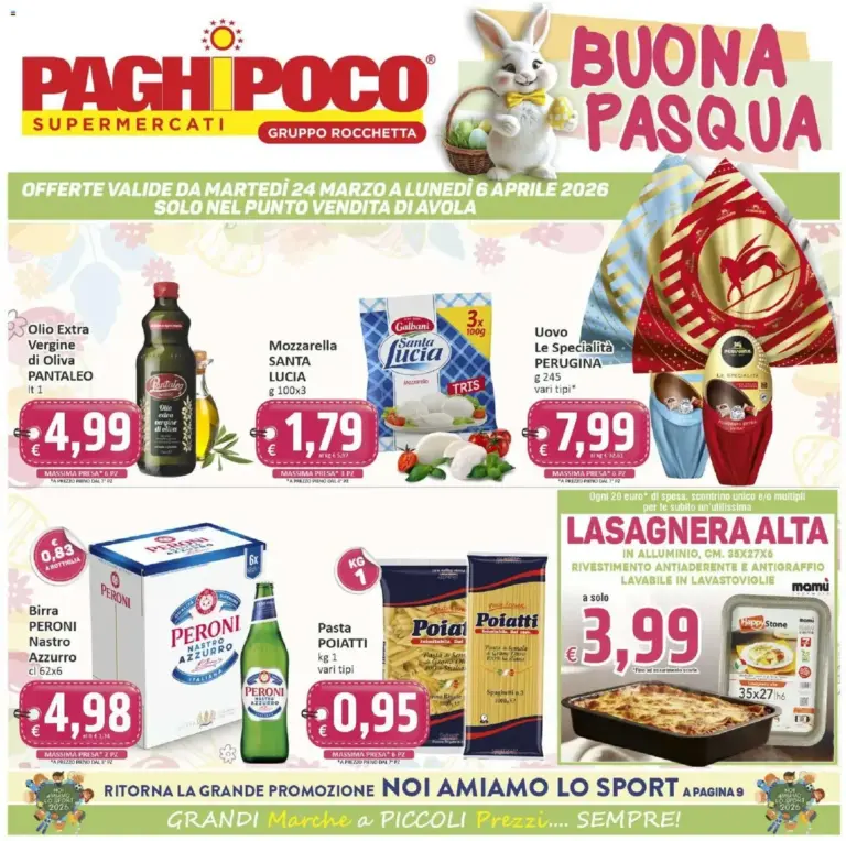 Paghi Poco volantino dal 24.03.2026 – Offerte Speciali Avola da Martedì