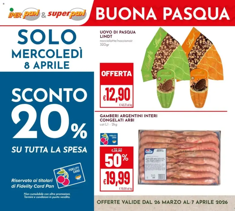 Pan volantino dal 26.03.2026 – Offerte Pasquali da Giovedì
