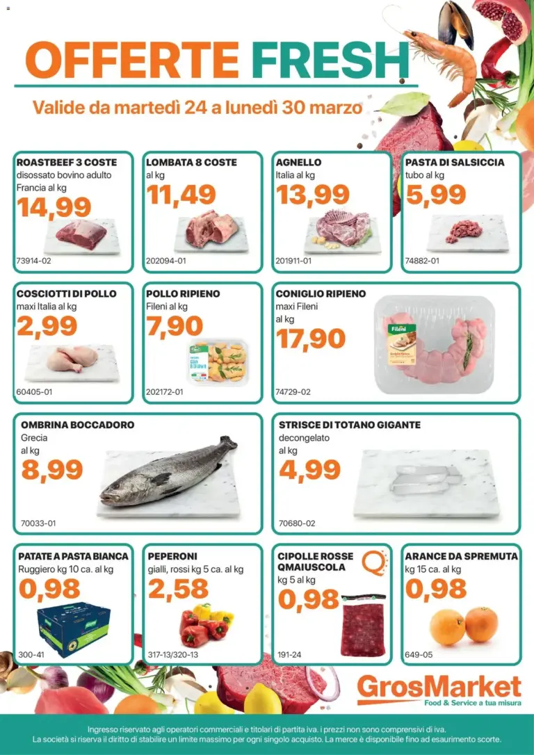 Sogegross volantino dal 24.03.2026 – Offerte Fresh da Martedì: Grandi Sconti