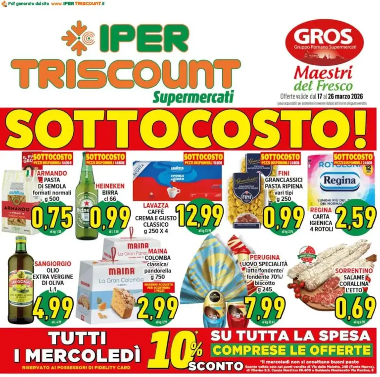 Ipertriscount volantino dal 17.03.2026 – Offerte Sottocosto Viterbo da Martedì