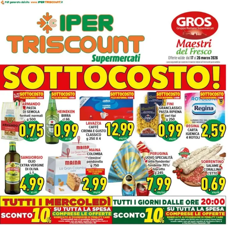 Ipertriscount volantino dal 17.03.2026 – Offerte Sottocosto da Martedì