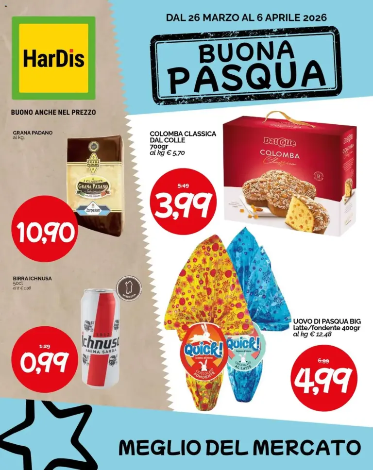 Hardis volantino dal 26.03.2026 – Super Offerte di Pasqua da Giovedì