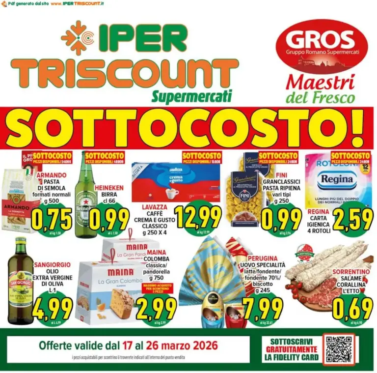 Ipertriscount volantino dal 17.03.2026 – Offerte Sottocosto Roma da Martedì