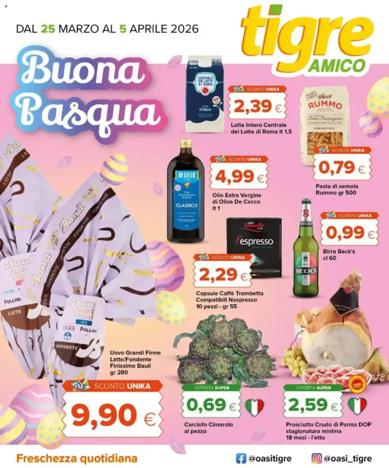 Tigre volantino dal 25.03.2026 – Offerte Pasquali da Mercoledì
