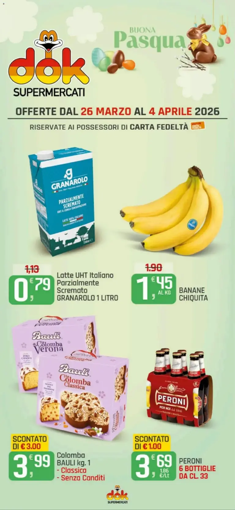 Dok volantino dal 26.03.2026 – Offerte di Pasqua dal Mercoledì