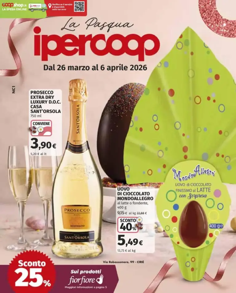 Ipercoop volantino dal 26.03.2026 – Super Promozioni Ciriè da Giovedì