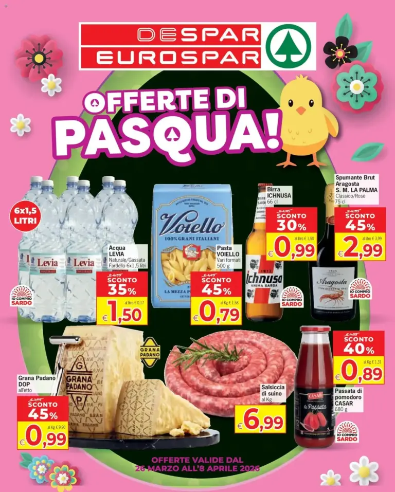 Despar volantino dal 26.03.2026 – Offerte Pasqua Sardegna da Giovedì