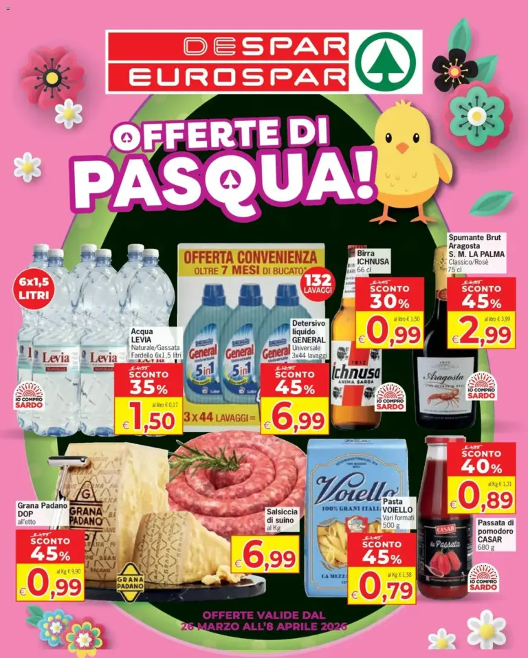 Eurospar volantino dal 26.03.2026 – Offerte di Pasqua da Giovedì