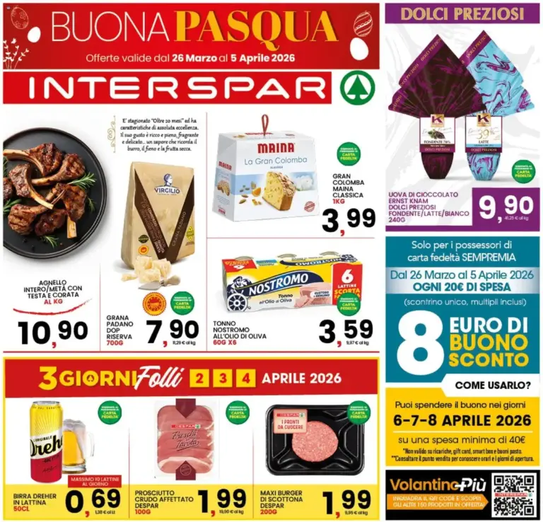Interspar volantino dal 26.03.2026 – Offerte Pasquali da Giovedì