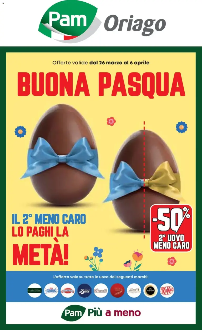 Pam volantino dal 26.03.2026 – Buona Pasqua Oriago da Giovedì