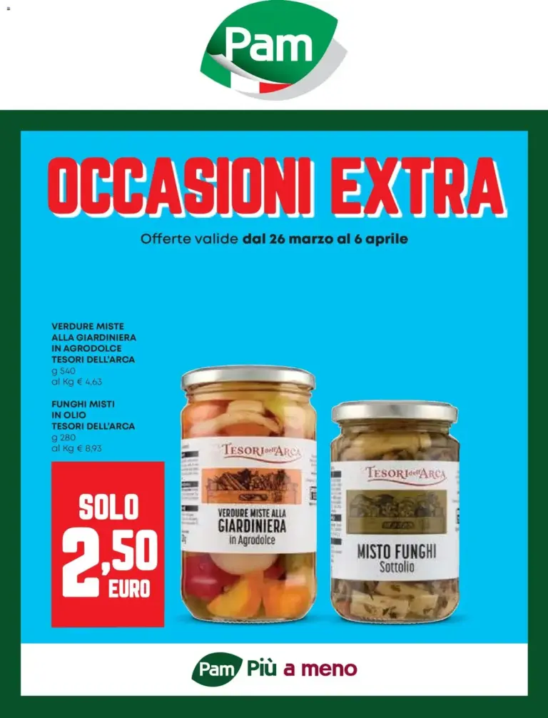 Pam volantino dal 26.03.2026 – Occasioni Extra Offerte da Giovedì