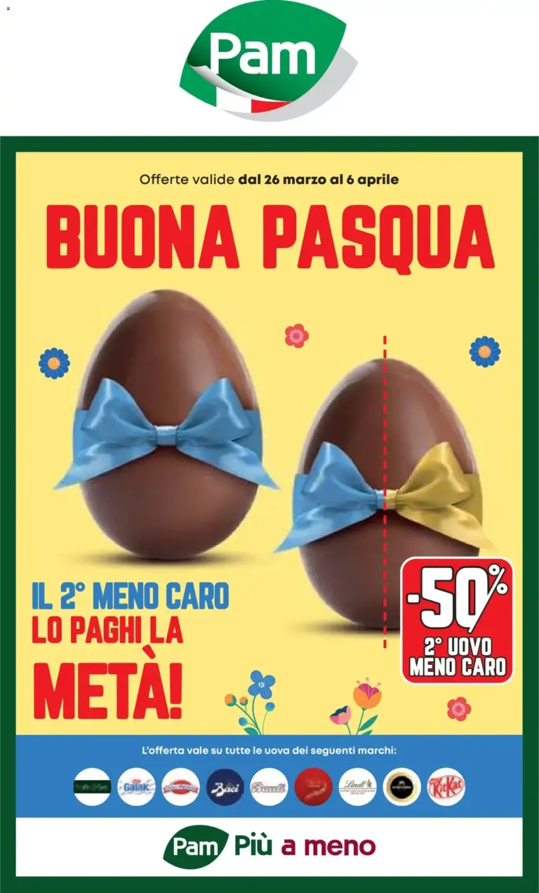 Pam volantino dal 26.03.2026 – Super Offerte Pasqua da Giovedì