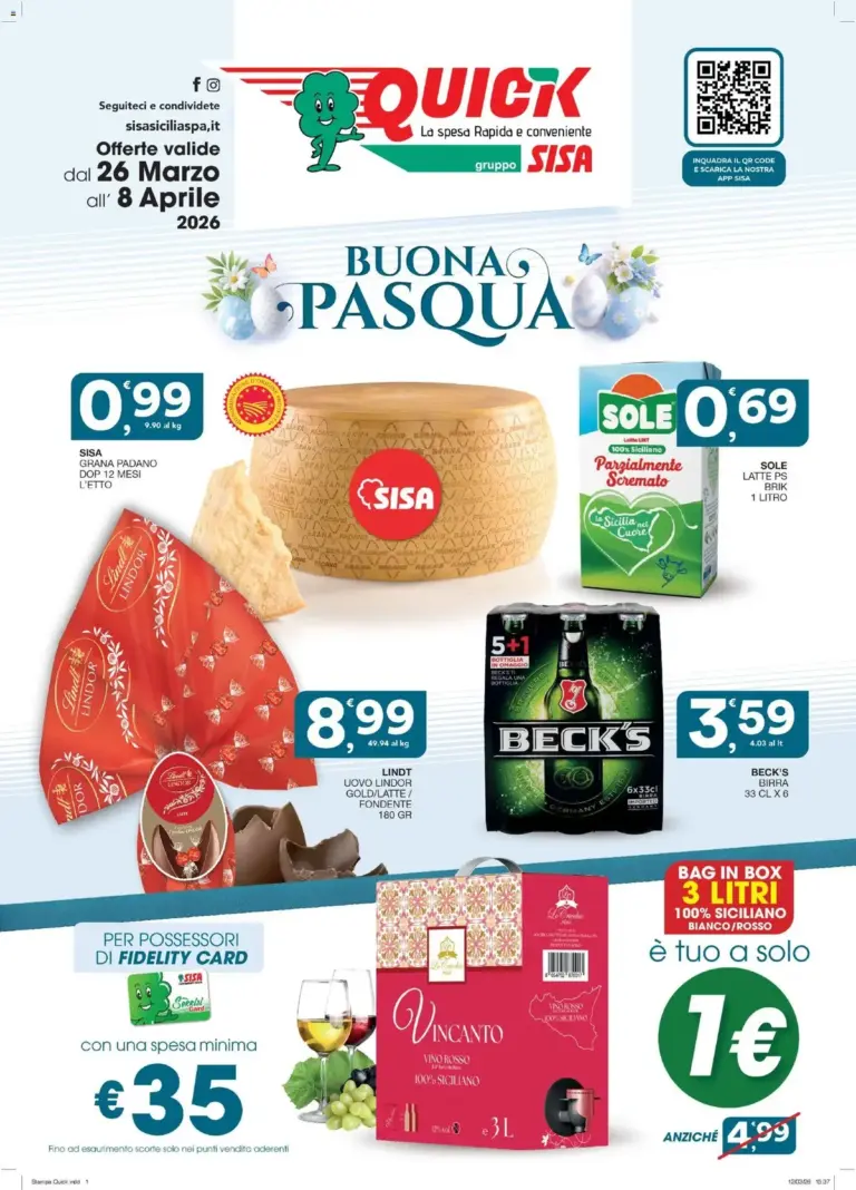 Sisa volantino dal 26.03.2026 – Quick Offerte Speciali da Giovedì
