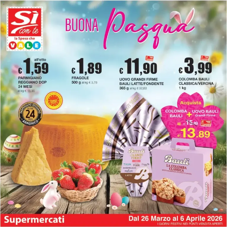 Si Con Te volantino dal 26.03.2026 – Offerte Pasquali da Giovedì
