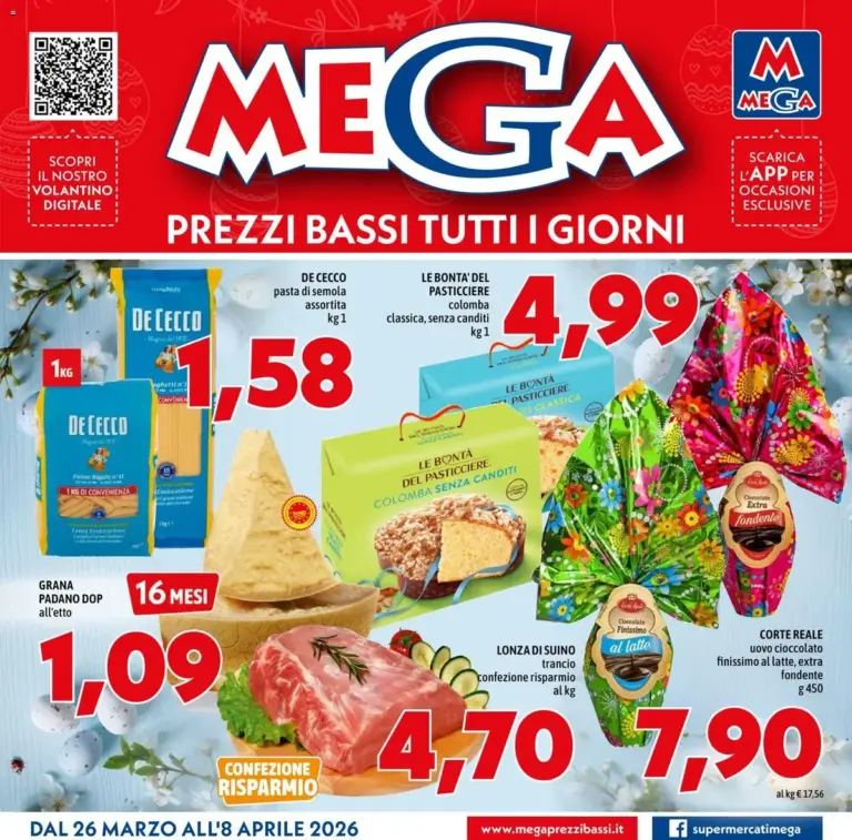 Mega volantino dal 26.03.2026 – Prezzi Bassi da Giovedì