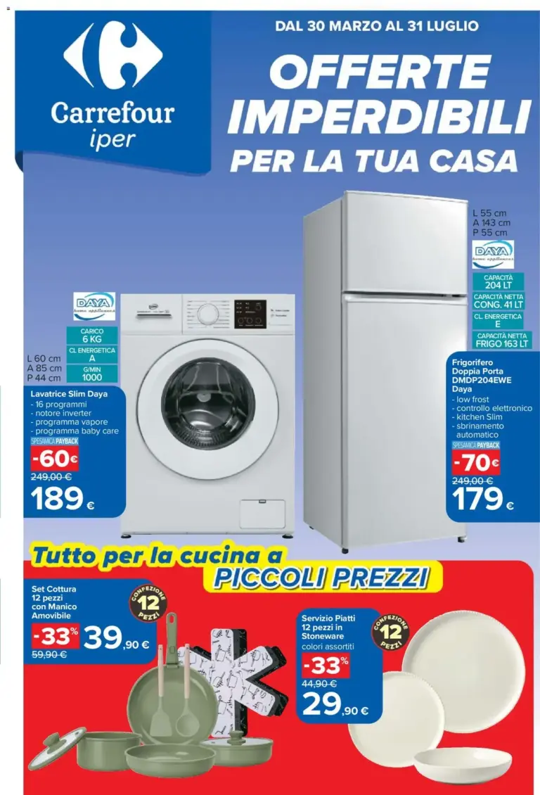Carrefour volantino dal 30.03.2026 – Offerte Imperdibili – Roma da Lunedì