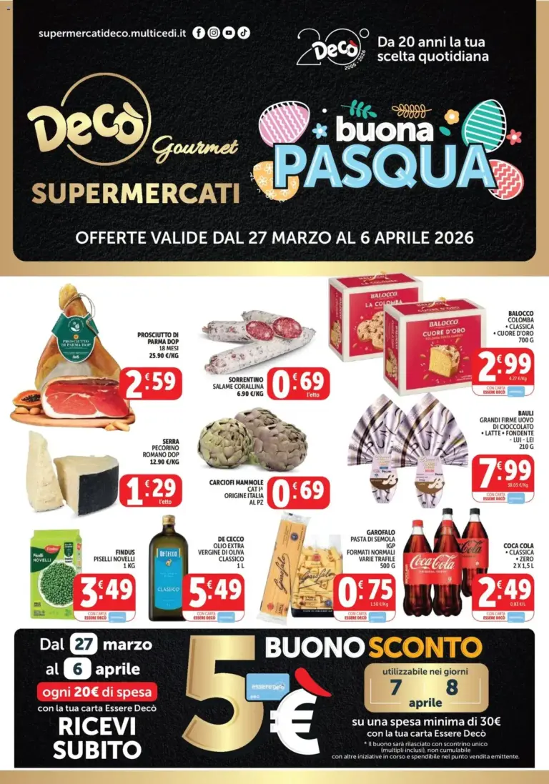 Deco volantino dal 27.03.2026 – Super offerte Buona Pasqua da giovedì