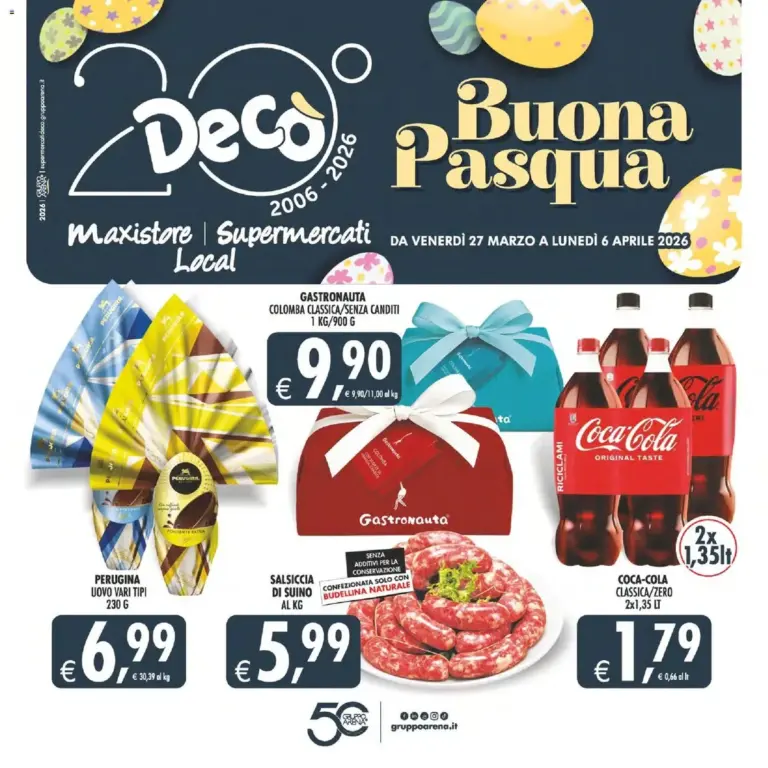 Deco volantino dal 27.03.2026 – Offerte Pasquali da Venerdì Maxistore, Supermercati, Local Sicilia