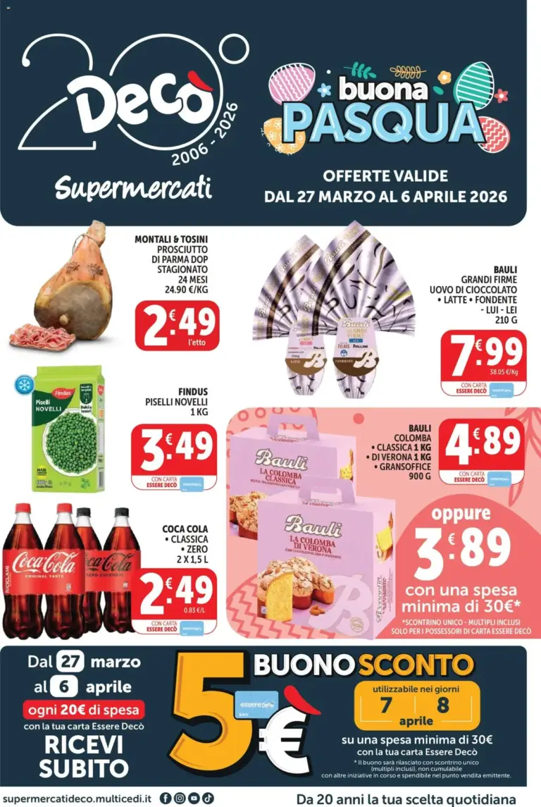Deco volantino dal 27.03.2026 – Supermercati Speciali Offerte Pasqua