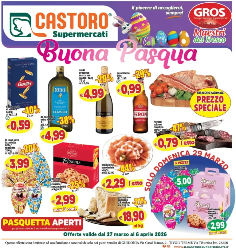 Il Castoro volantino dal 27.03.2026 – Offerte Speciali di Pasqua Roma da Giovedì