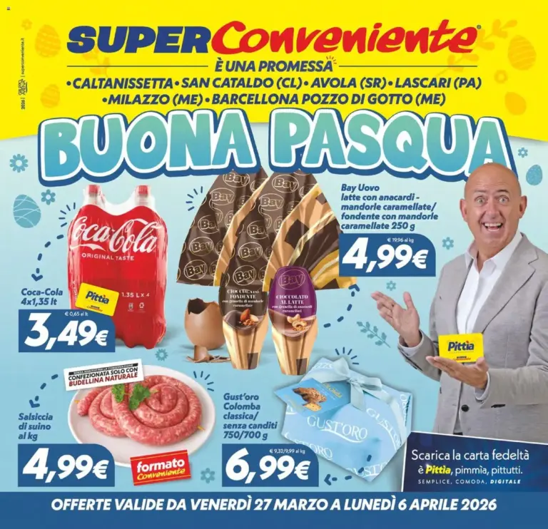 Superconveniente volantino dal 27.03.2026 – Offerte Speciali da Venerdì Caltanissetta, San Cataldo,Avola, Lascari, Milazzo, Barcellona