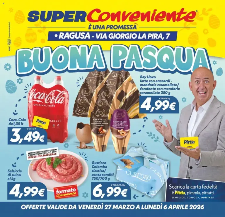 Superconveniente volantino dal 27.03.2026 – Offerte Pasquali Ragusa da Venerdì