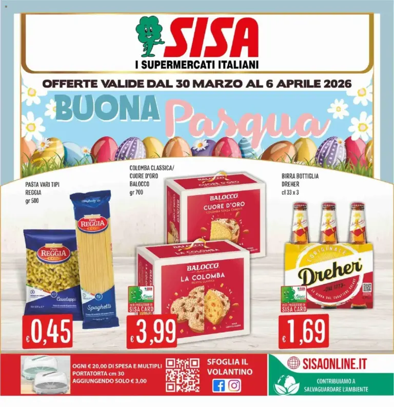 Sisa volantino dal 30.03.2026 – Buona Pasqua Offerte da Lunedì Calabria
