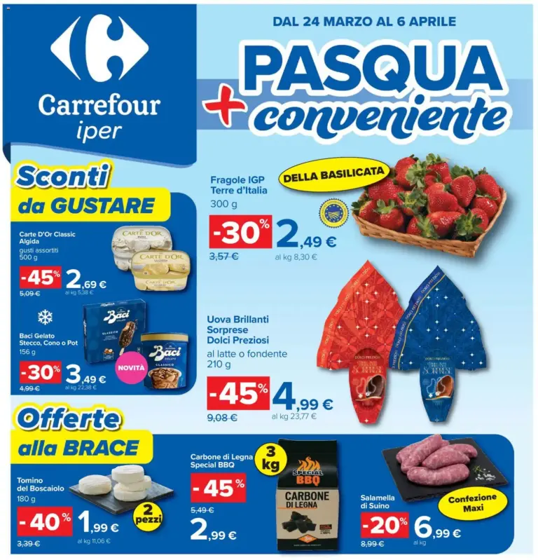 Carrefour volantino dal 24 Marzo al 6 Aprile Assago, Carugate, Gallara