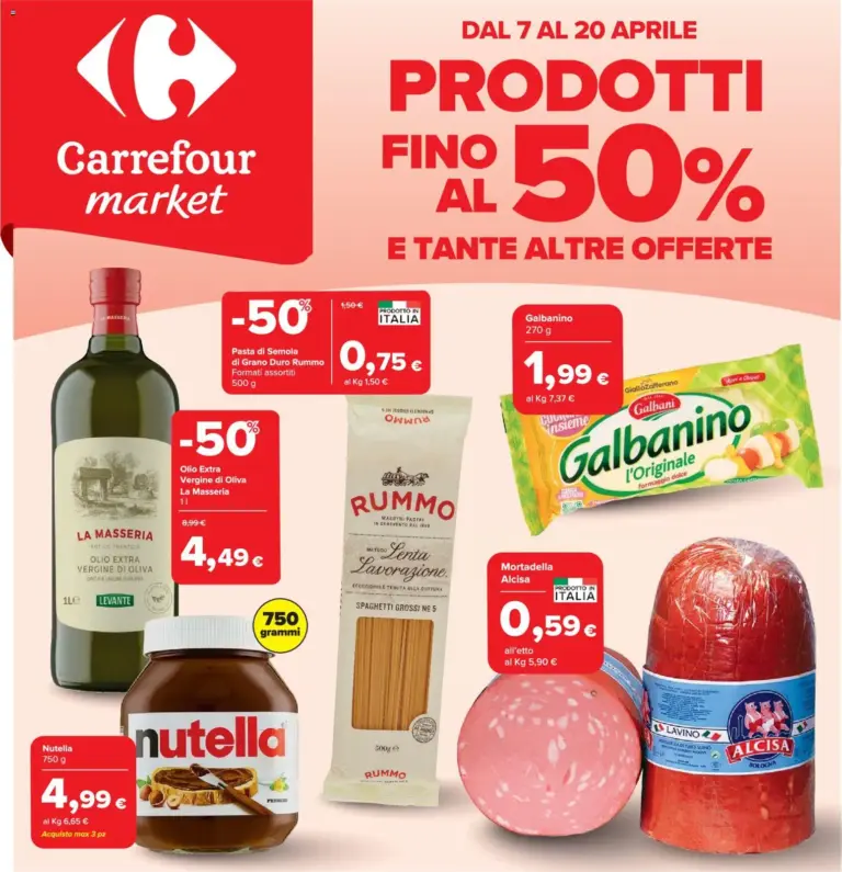 Carrefour volantino dal 7 al 20 aprile Latina, Sabaudia, San Felice Circeo,
