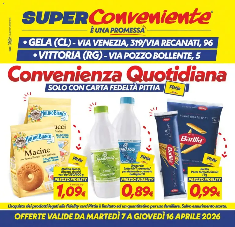 Superconveniente volantino 07.04.2026 – 16.04.2026 Gela, Vittoria
