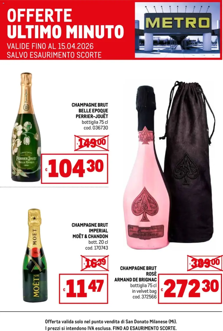 Metro volantino fino al 15 aprile 2026 San Donato Milanese Offerte Cha