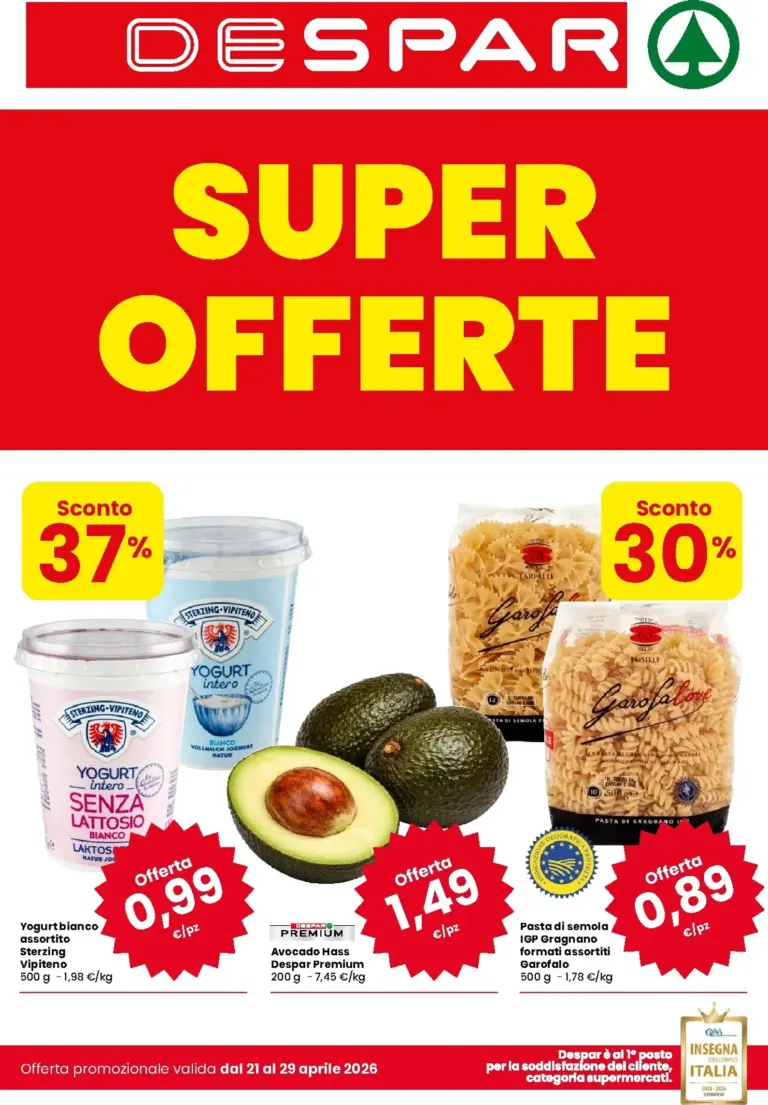 Despar Volantino 21/04/2026 - 29/04/2026
