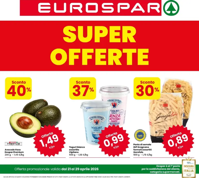 Eurospar Volantino 21/04/2026 - 29/04/2026
