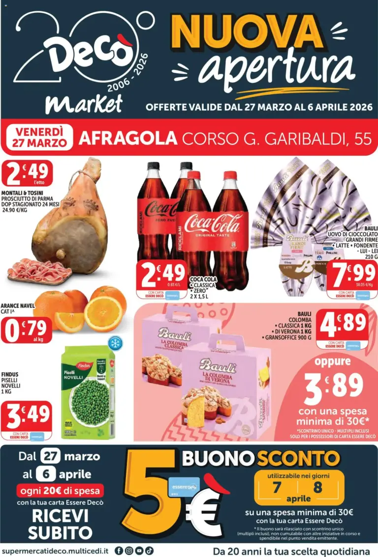Deco volantino 27.03 al 6.04.2026 Afragola Nuova Apertura Afragola