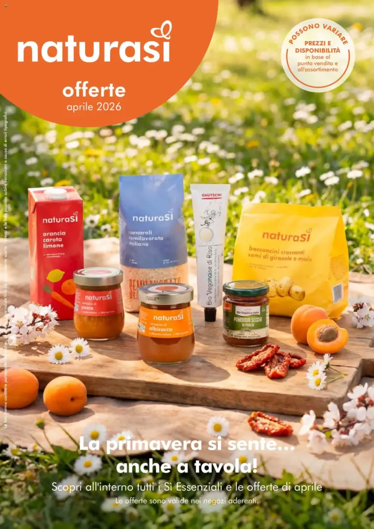 Natura Si volantino 01.04 al 05.05.2026 Offerte primavera Aprile 2026