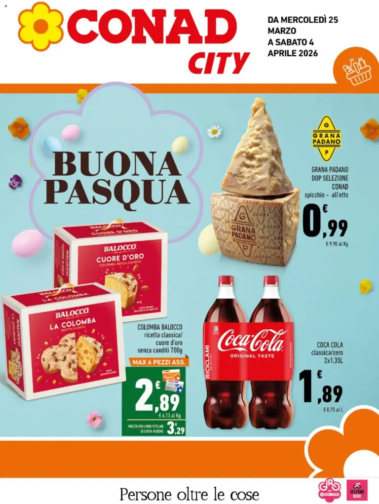 Conad volantino 25.03 al 4.04.2026 Sicilia Offerte Buona Pasqua