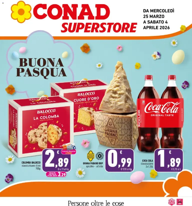 Conad volantino 25.03 al 4.04.2026 Sicilia Offerte di Pasqua